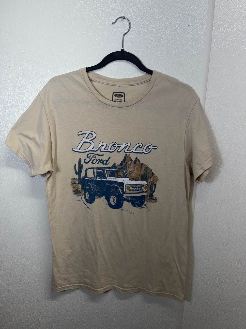 Hybrid Apparel Beige Ford Bronco Graphic Tee